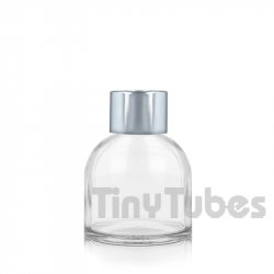 Flacone in vetro trasparente da 50 ml (tappo e otturatore inclusi)