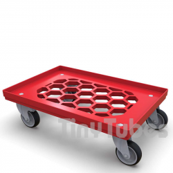 Carrelli da trasporto (60x40cm) Rosso